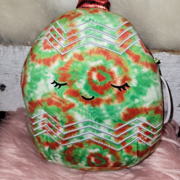 Squishmallow 10” Kinara Christmas Ornament Red Green Tie Dye Holiday New W/ Tags - Picture 5 of 13